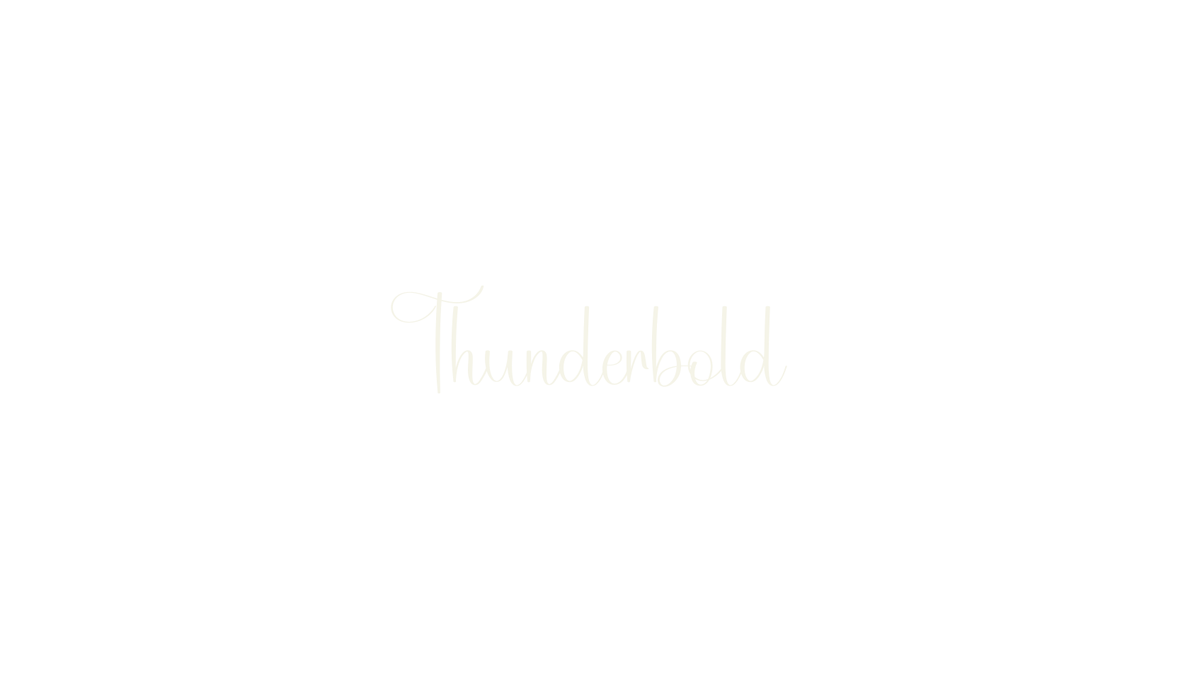 Thunderbold, calligraphy font preview