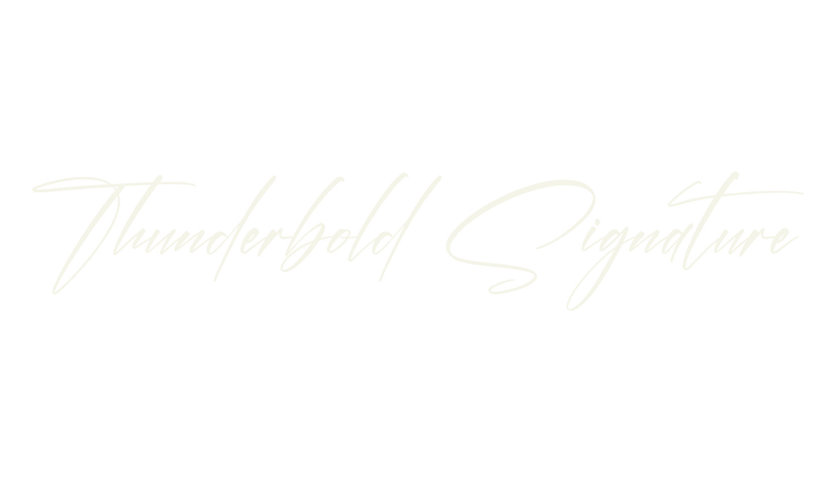 Thunderbold Signature, script font preview