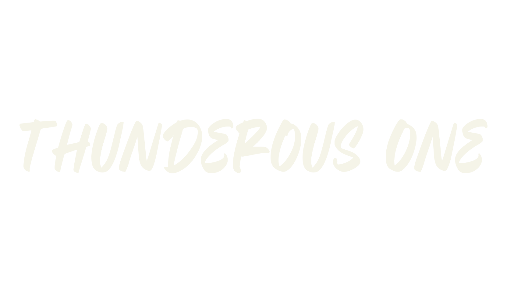 Thunderous One, lettering font preview