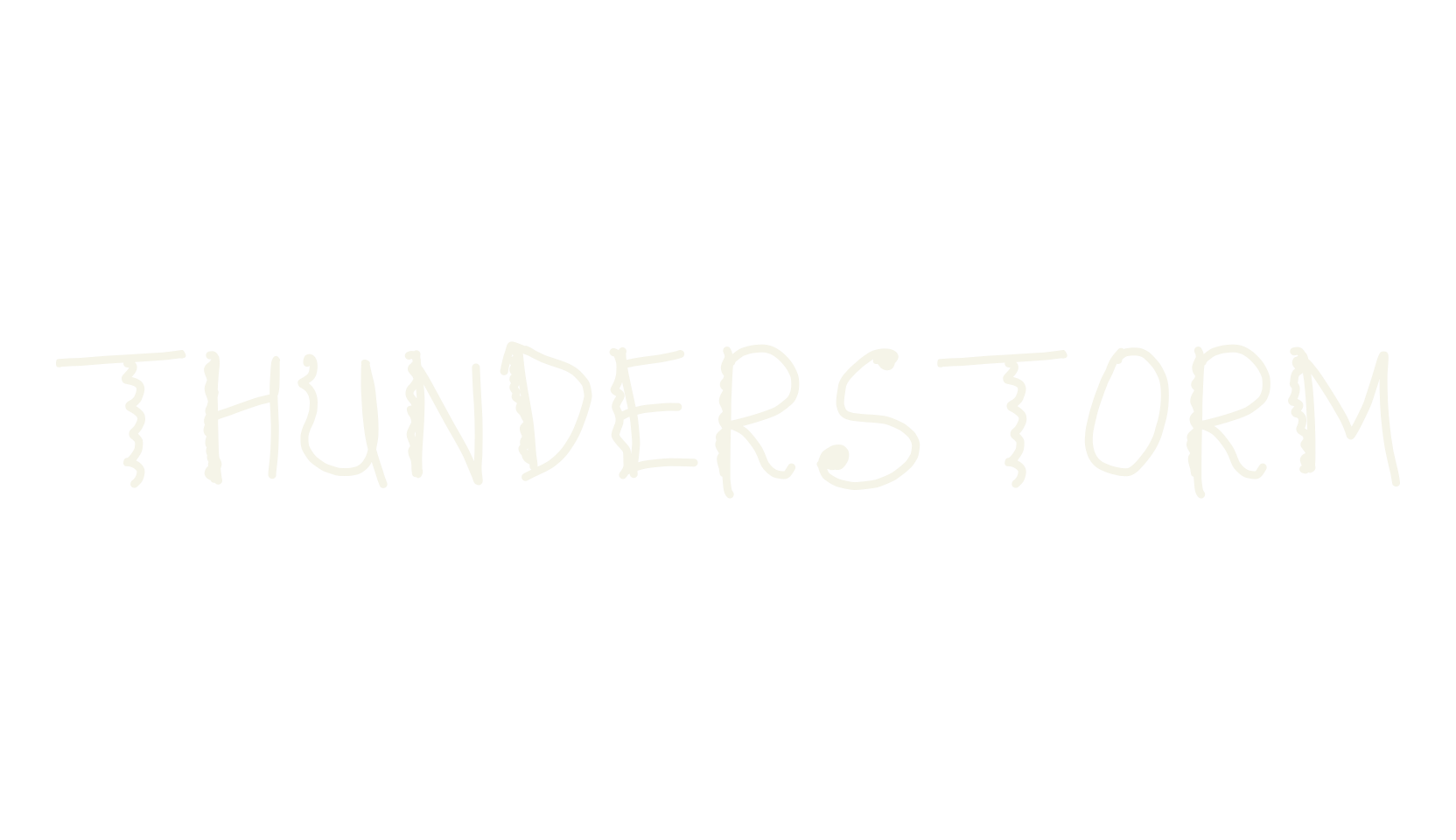 THUNDERSTORM, wavy font preview