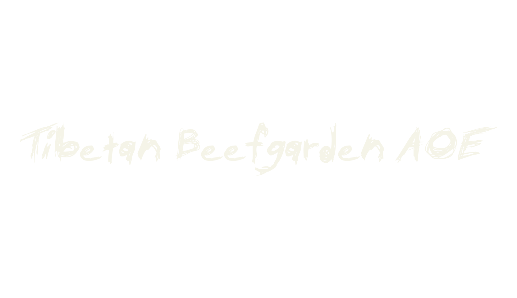 Tibetan Beefgarden AOE, handwritten font preview
