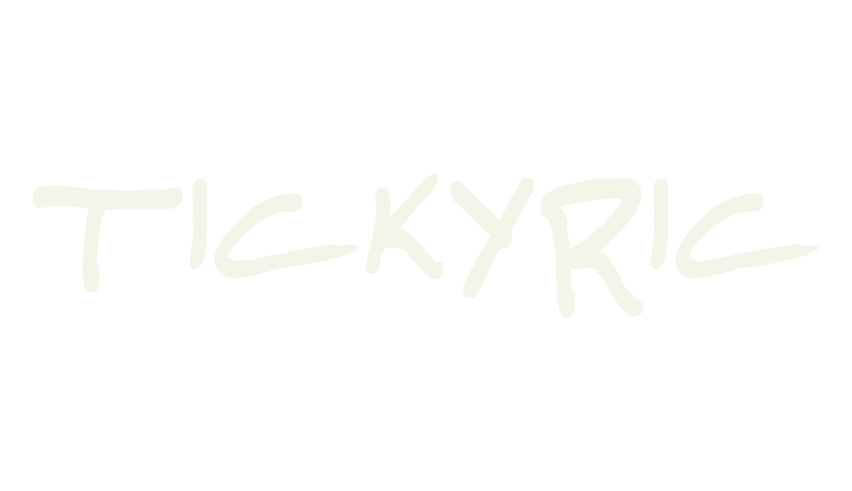 TickyRic, handwriting font preview