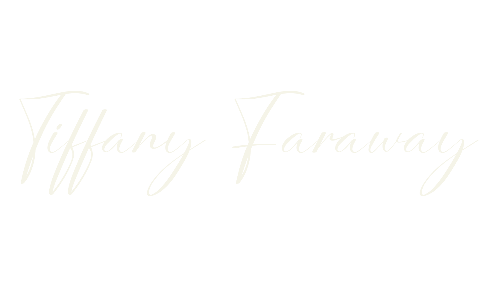 Tiffany Faraway, signature font preview