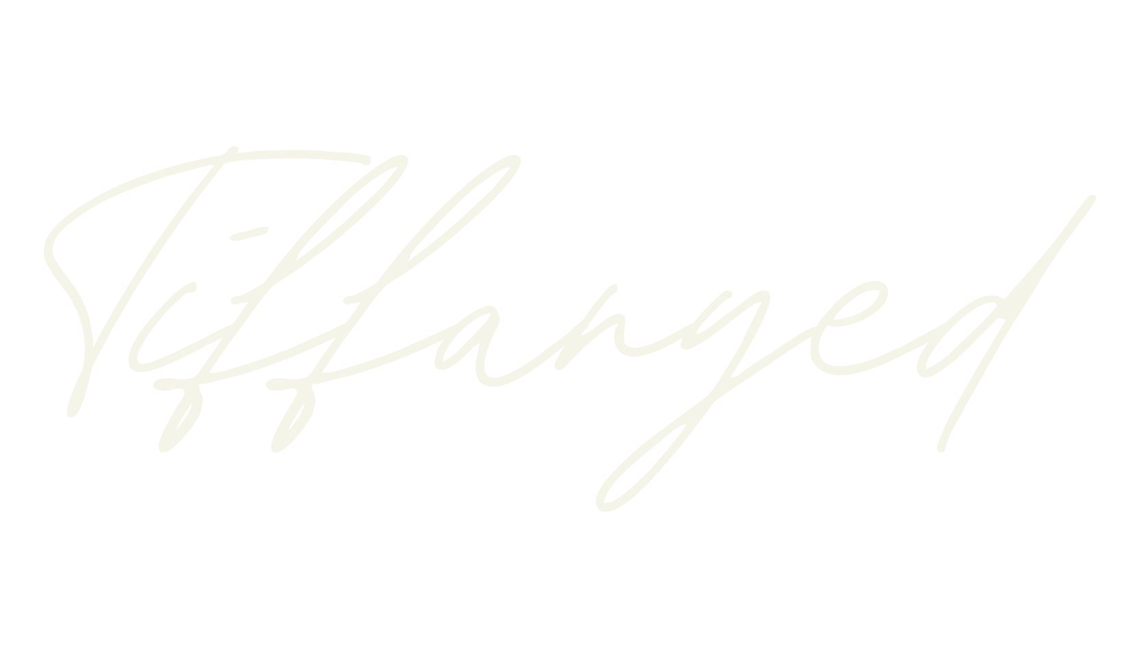 Tiffanyed, handwritten font preview