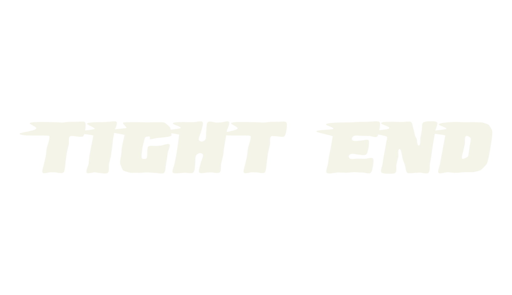 Tight End, bold font preview