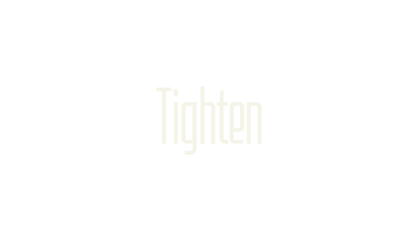 Tighten, condensed font preview
