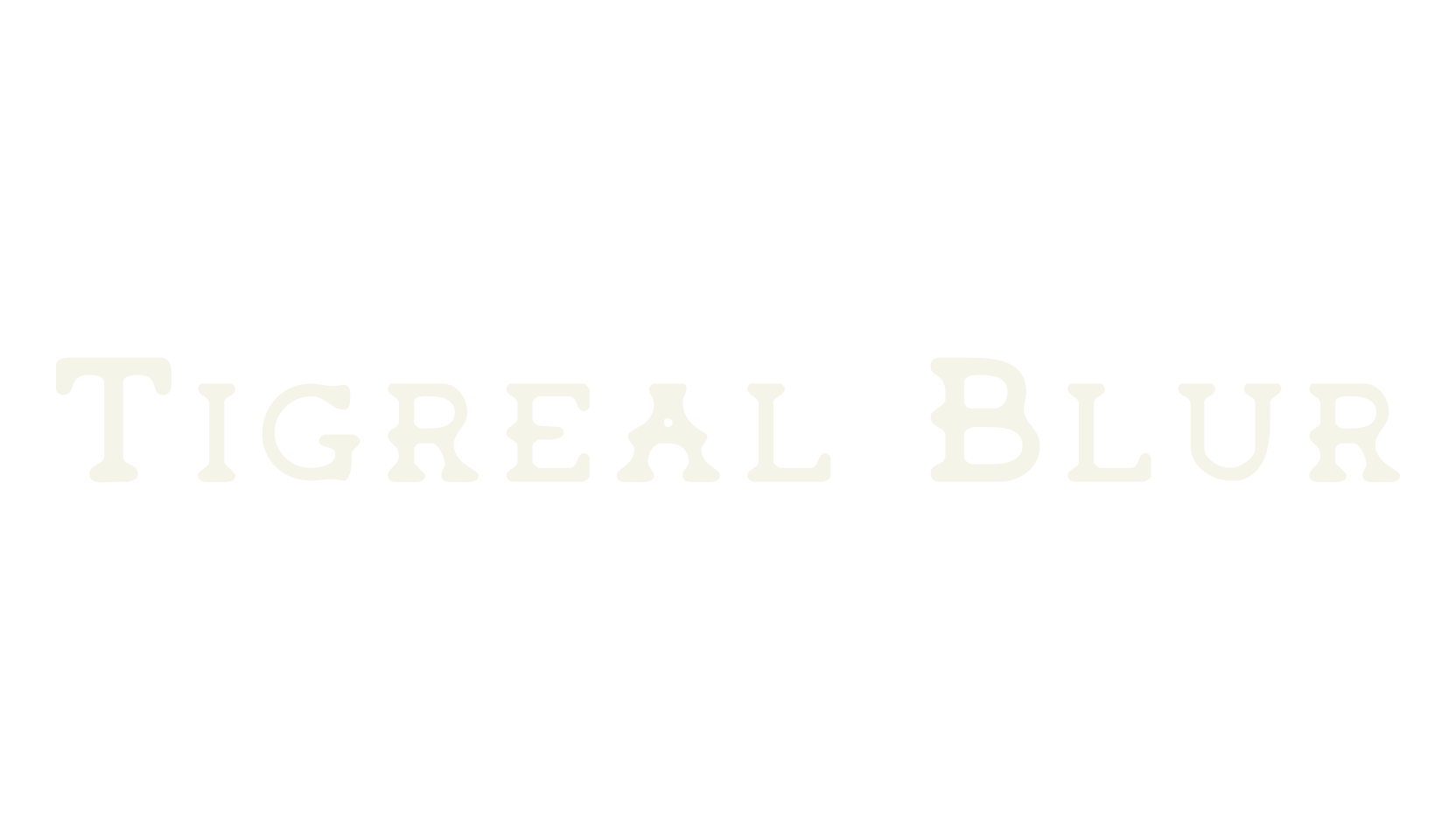 Tigreal Blur, banner font preview