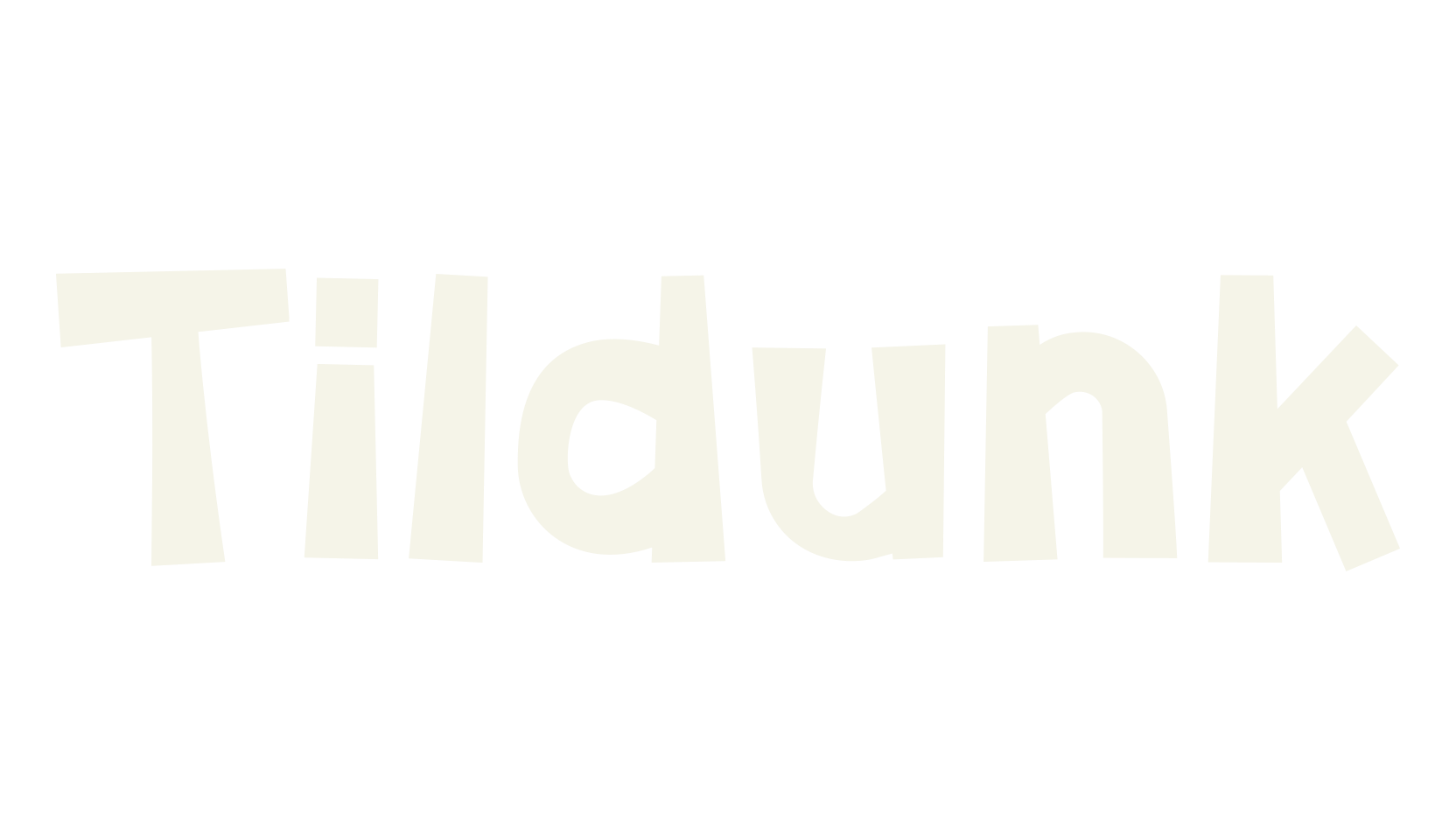 Tildunk, cartoon font preview