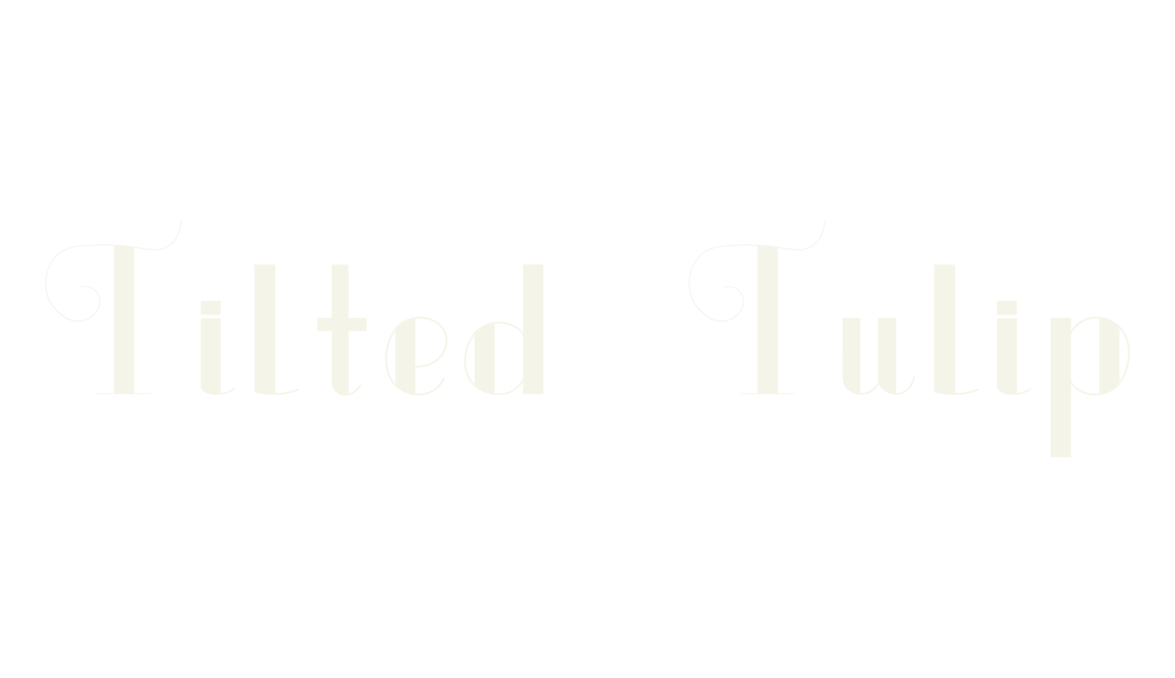 Tilted Tulip, display font preview
