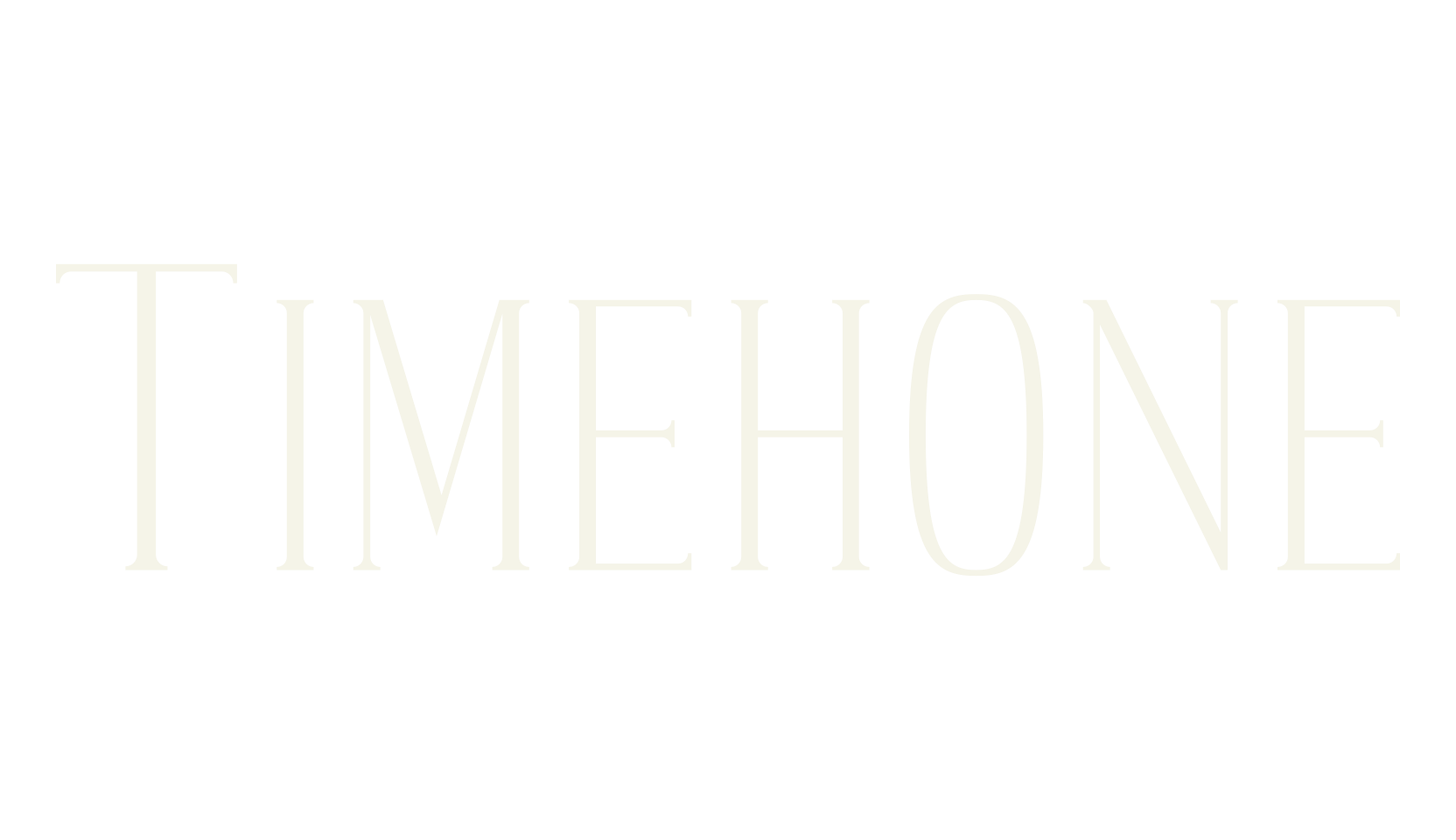 Timehone, typography font preview