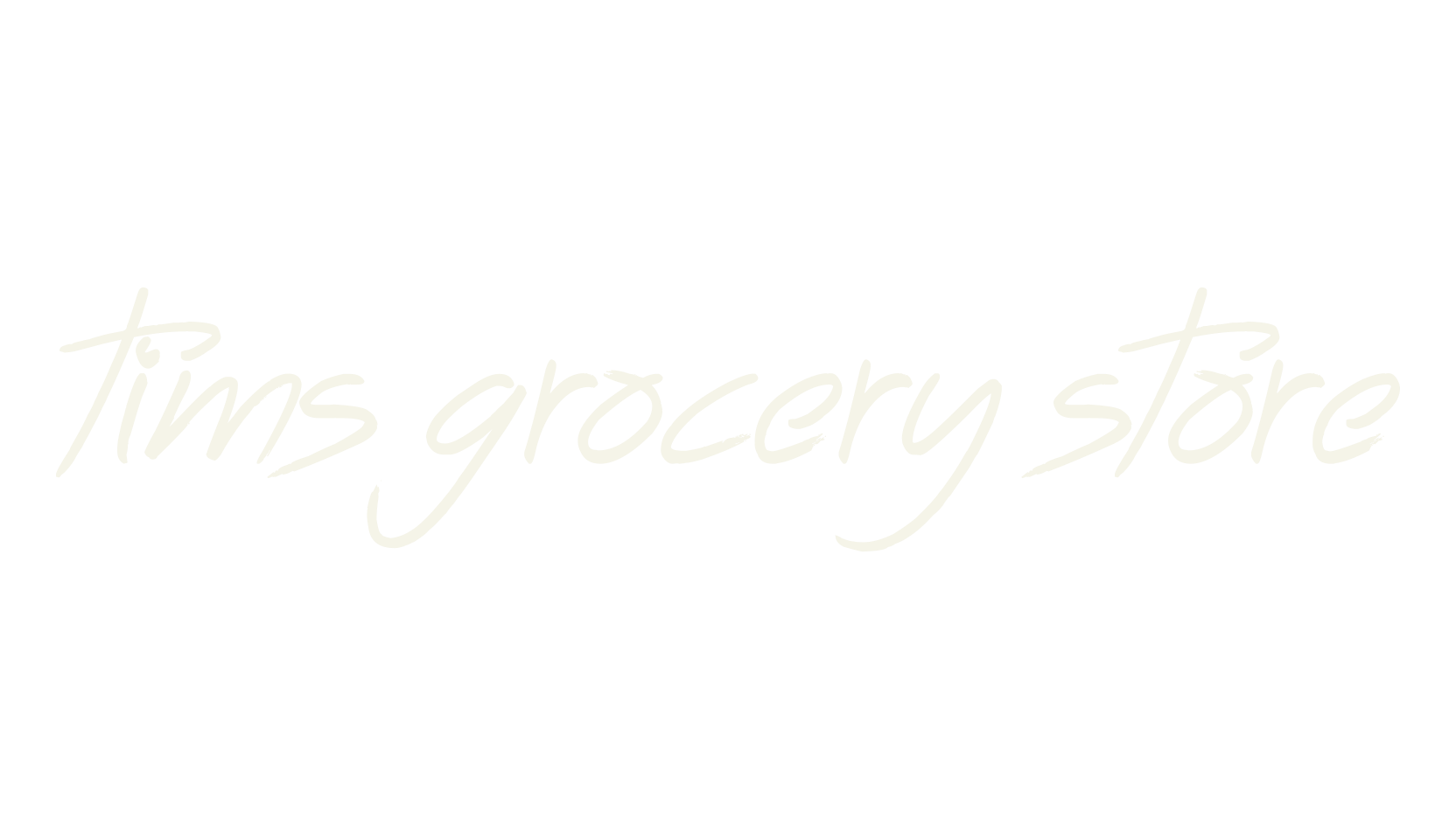 Tims Grocery Store, handwritten font preview