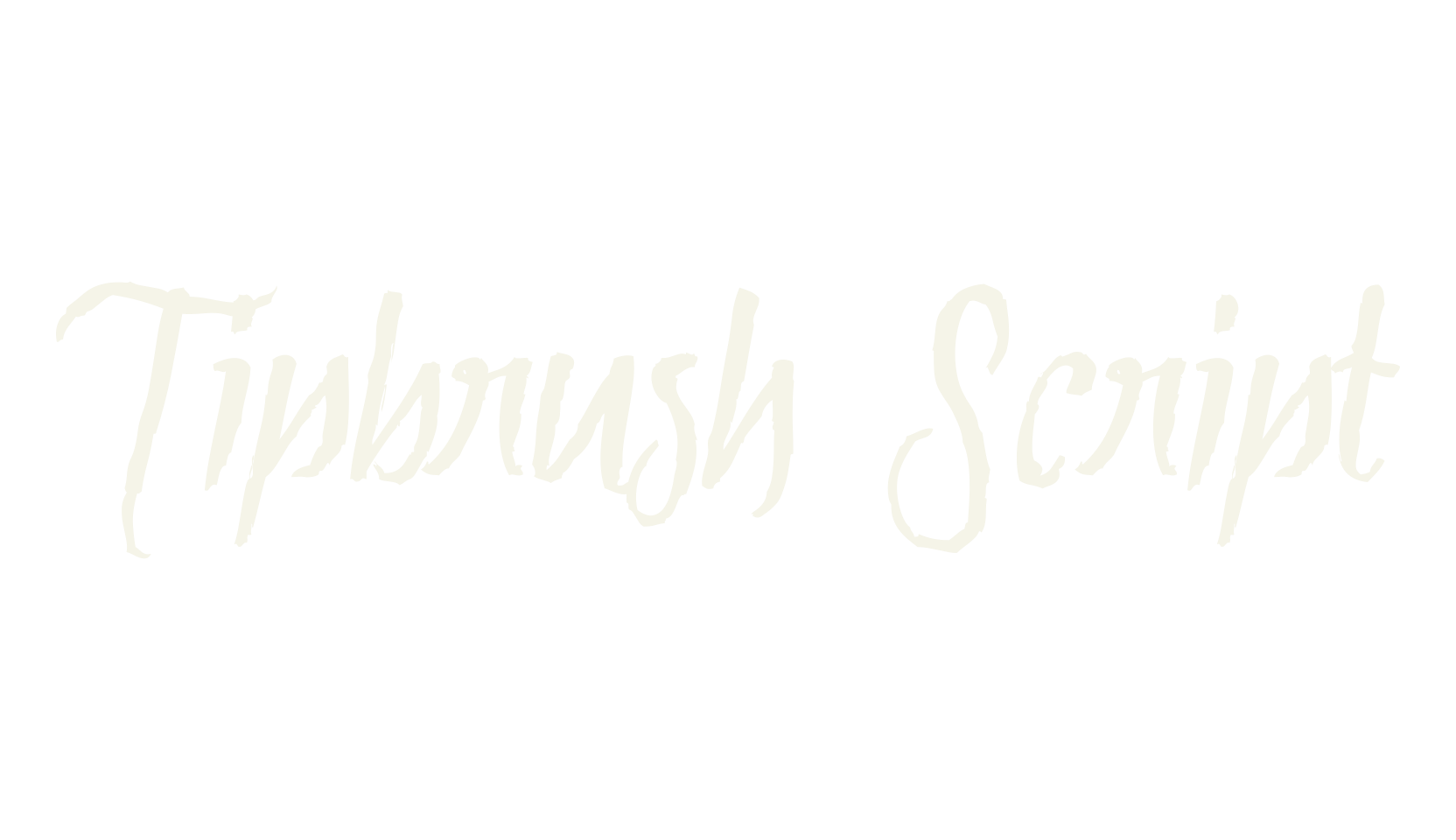 Tipbrush Script, fashion script font preview