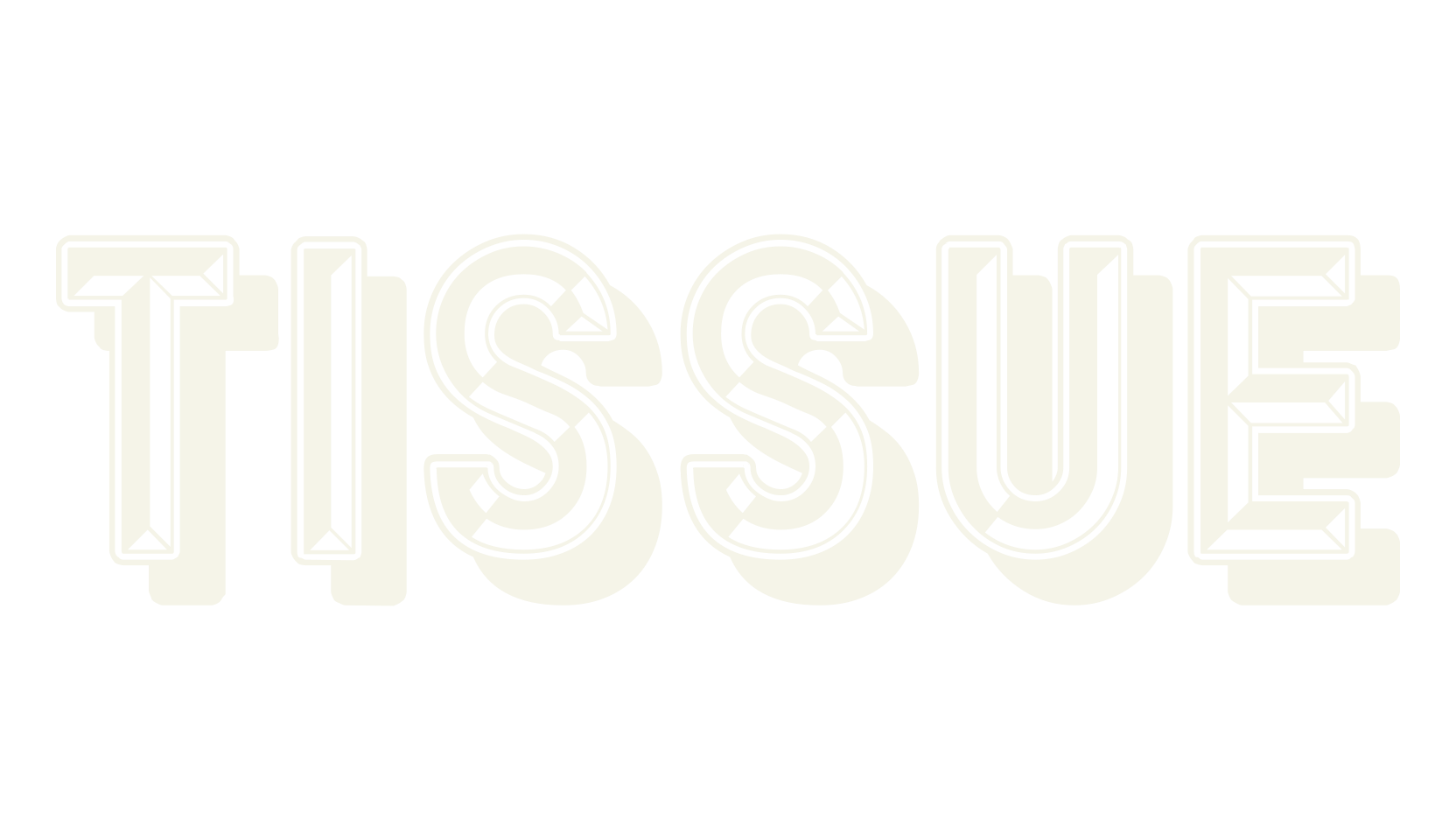 Tissue, 3d font preview