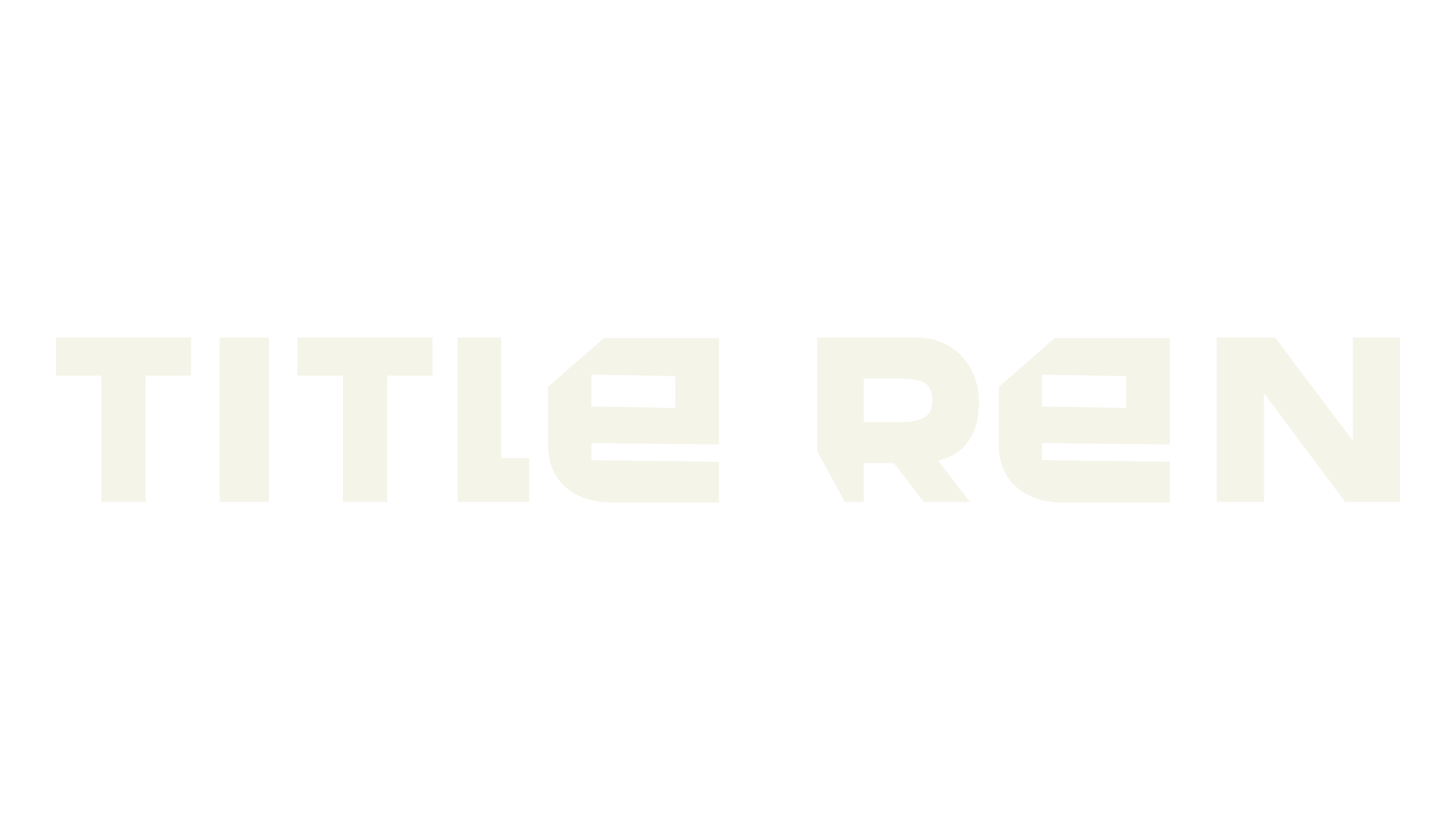 Title Ren, logo font preview