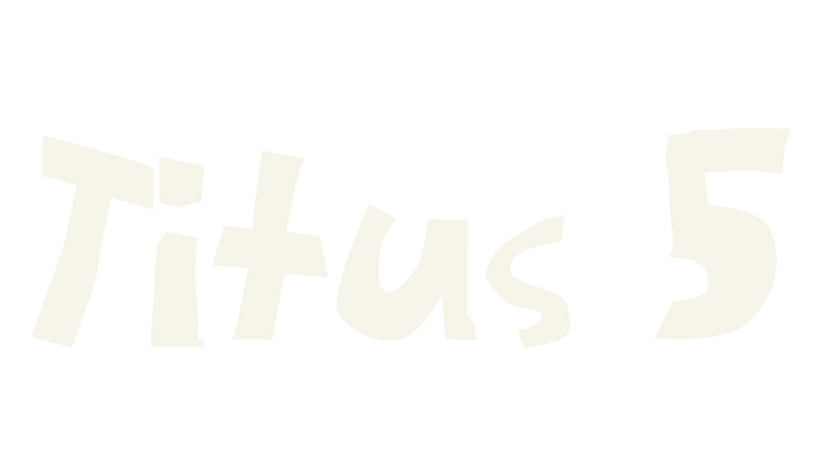 Titus 5, cartoon font preview