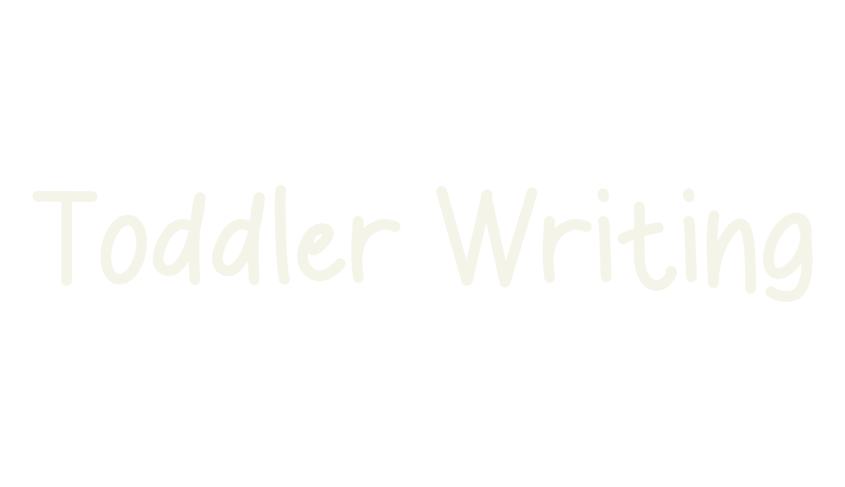 Toddler Writing, handwritten font preview