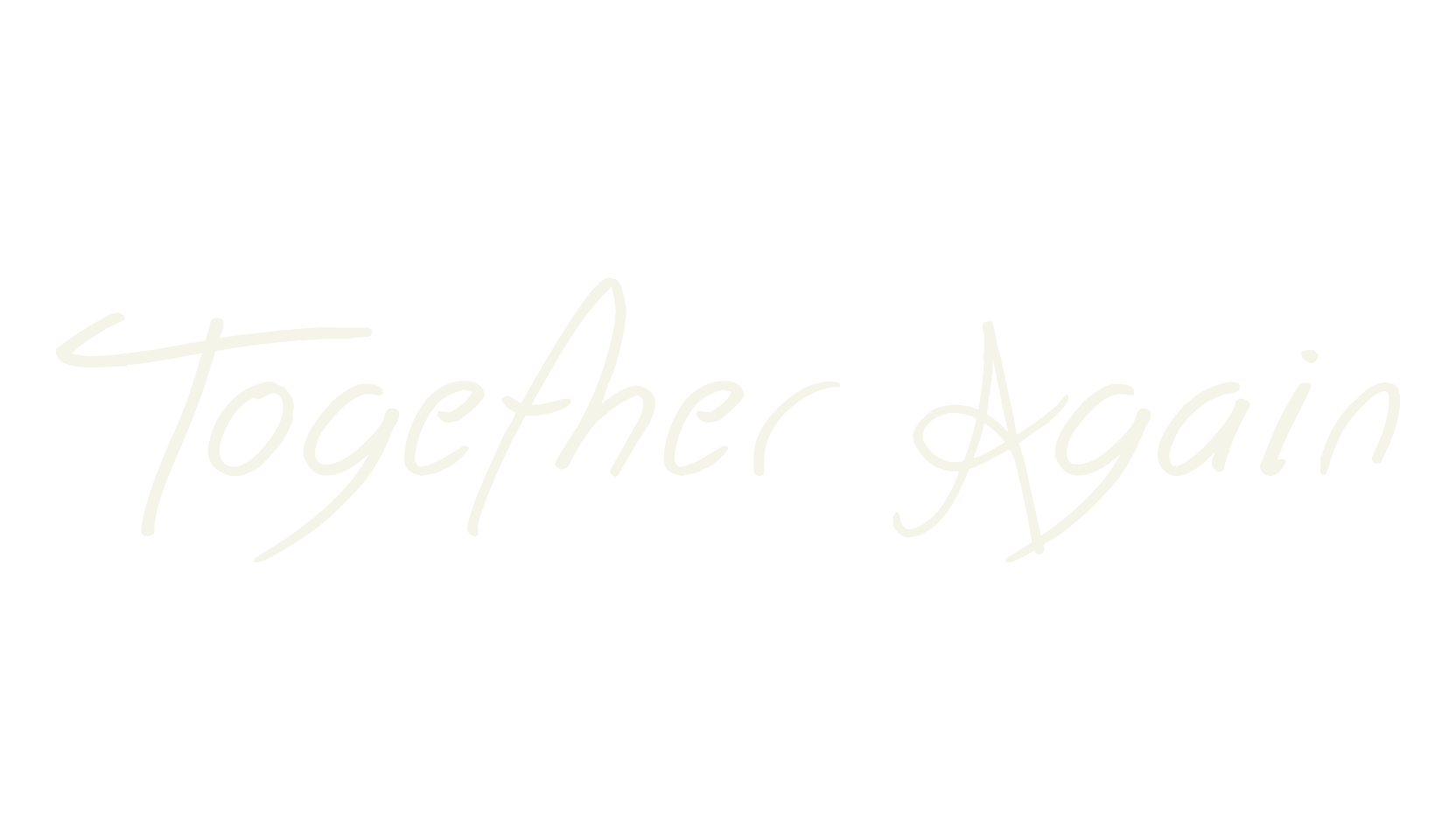 Together Again, handwritten font preview