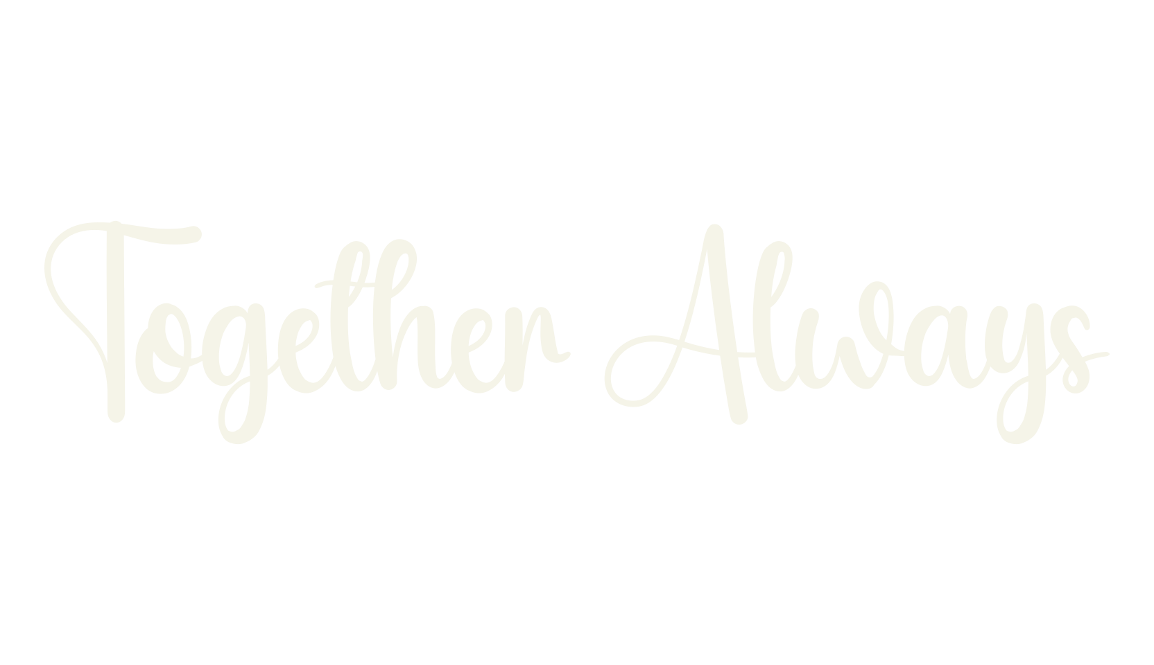 Together Always, calligraphy font preview