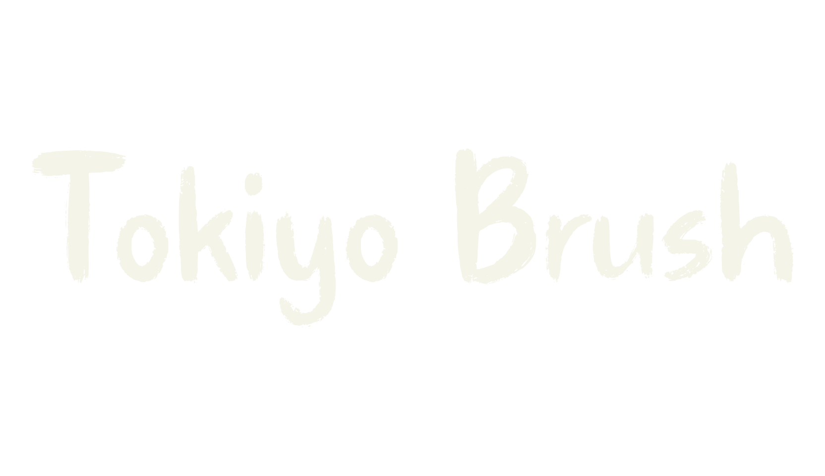 Tokiyo Brush, brush font preview
