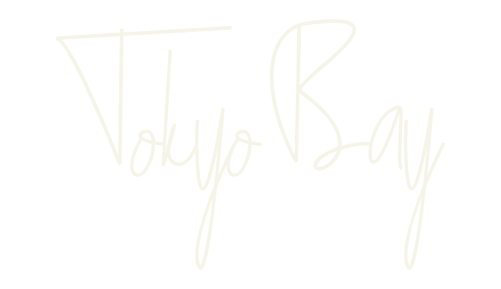 Tokyo Bay, signature font preview