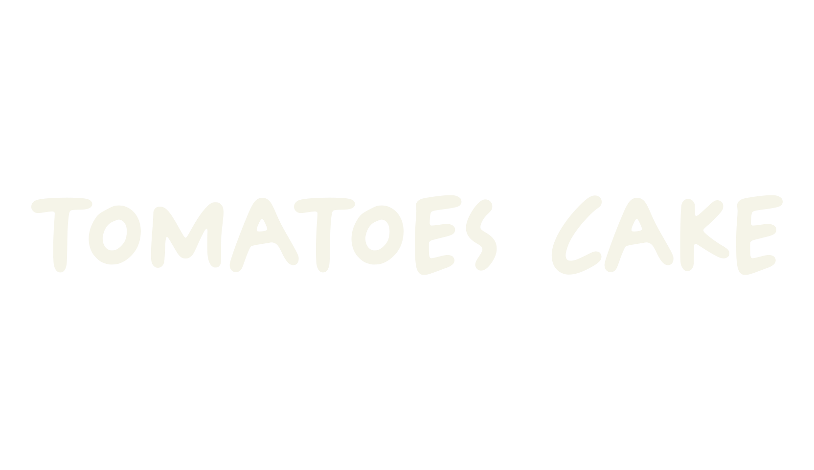 Tomatoes Cake, handwritten font preview