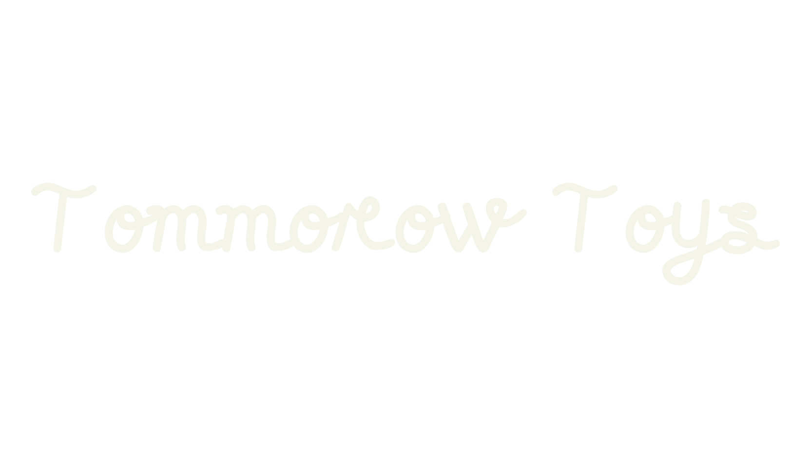 Tommorow Toys, cursive font preview