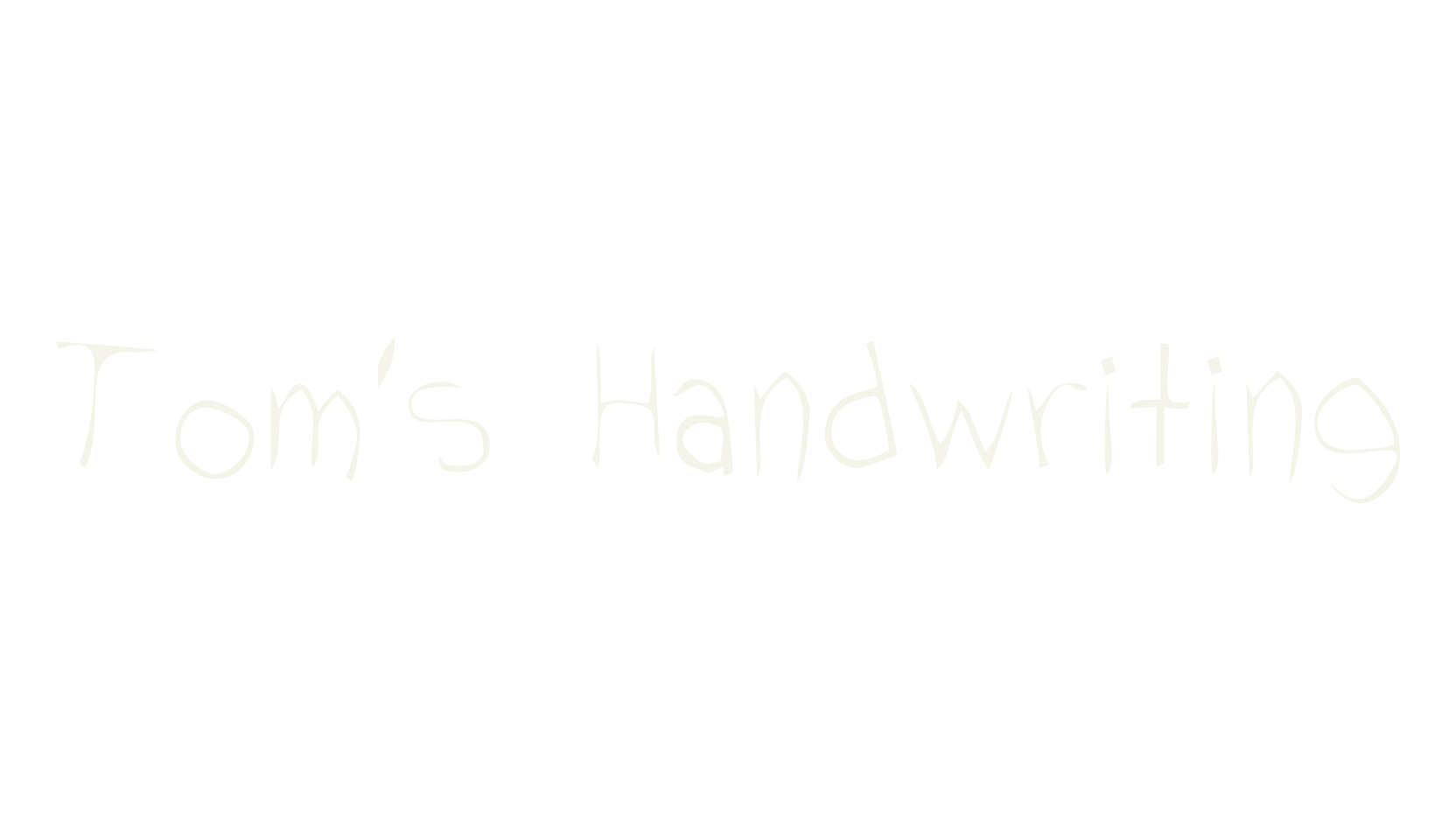 Tom's Handwriting, handwriting font preview