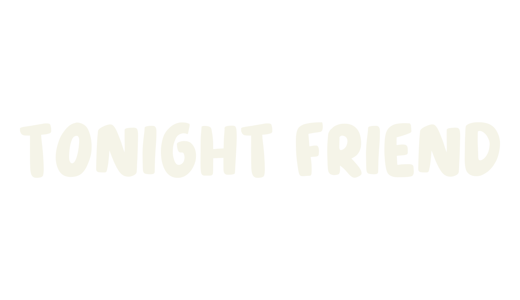 Tonight Friend, lettering font preview