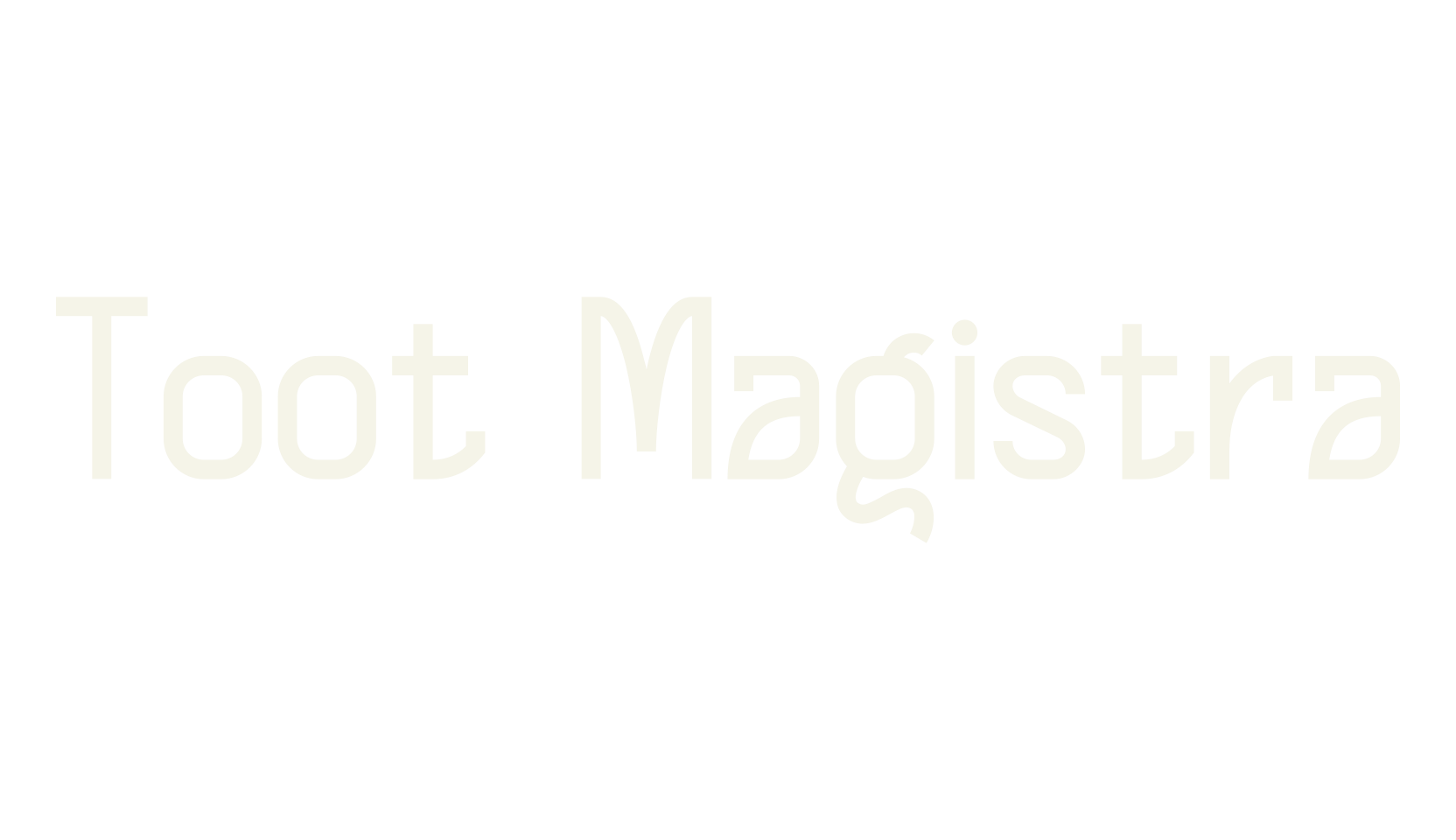 Toot Magistra, space font preview