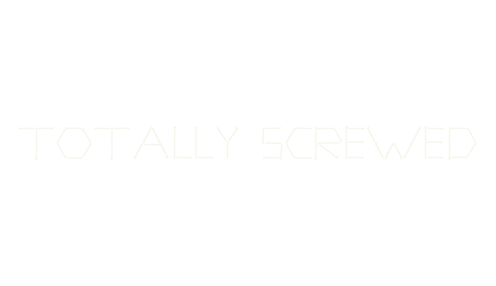 TOTALLY SCREWED, dingbats font preview