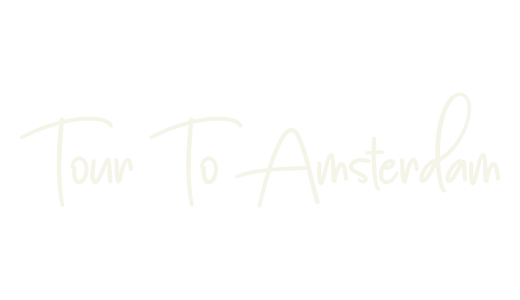 Tour To Amsterdam, calligraphy font preview