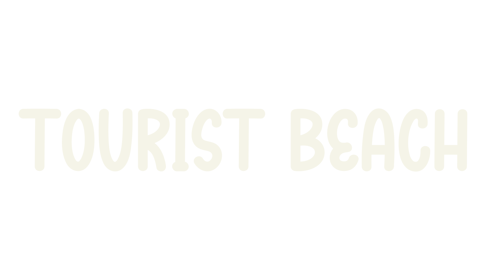 Tourist Beach, handwriting font preview