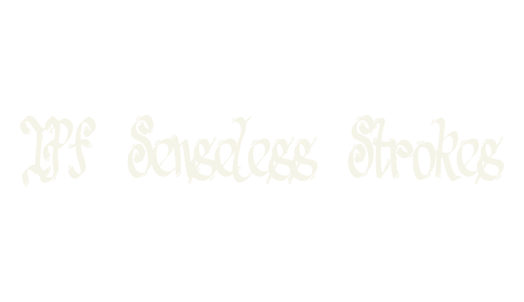 TPF Senseless Strokes, calligraphy font preview