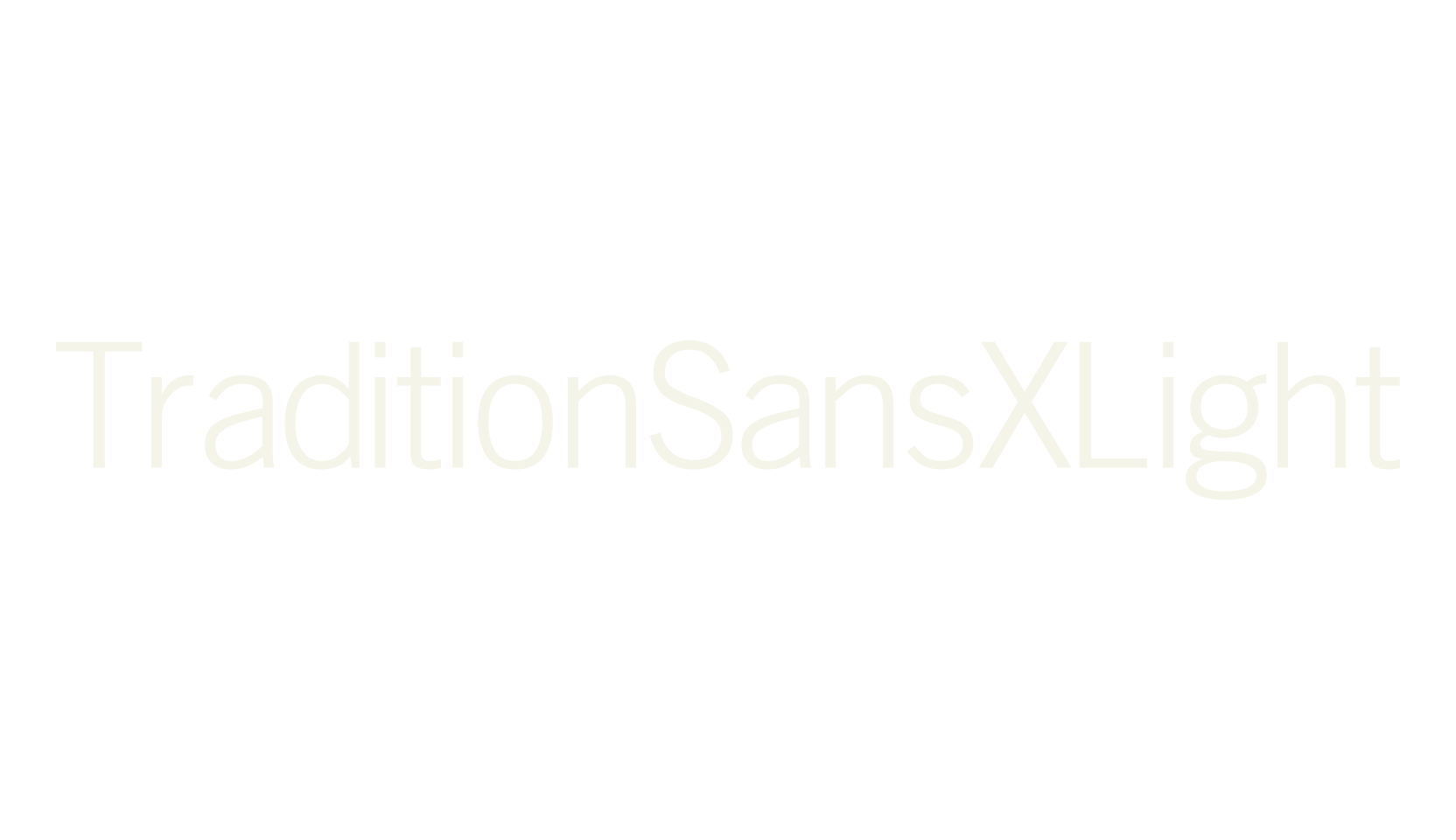 TraditionSansXLight, sans font preview