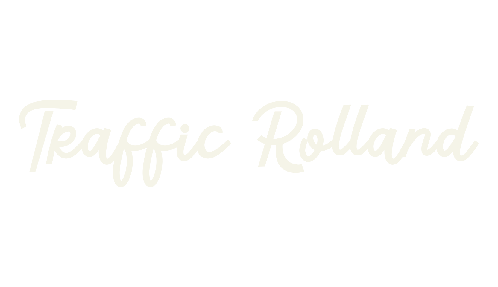 Traffic Rolland, cursive font preview