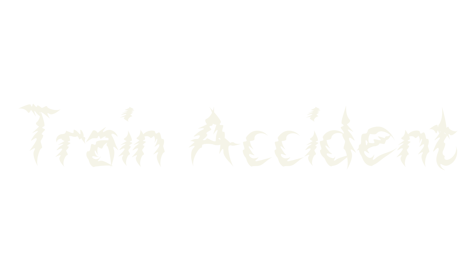 Train Accident, death metal font preview