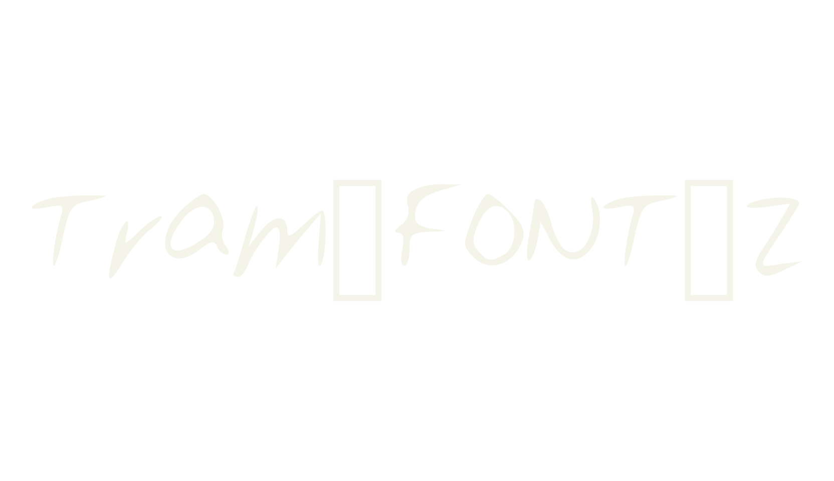 Tram_FONT_2, display font preview