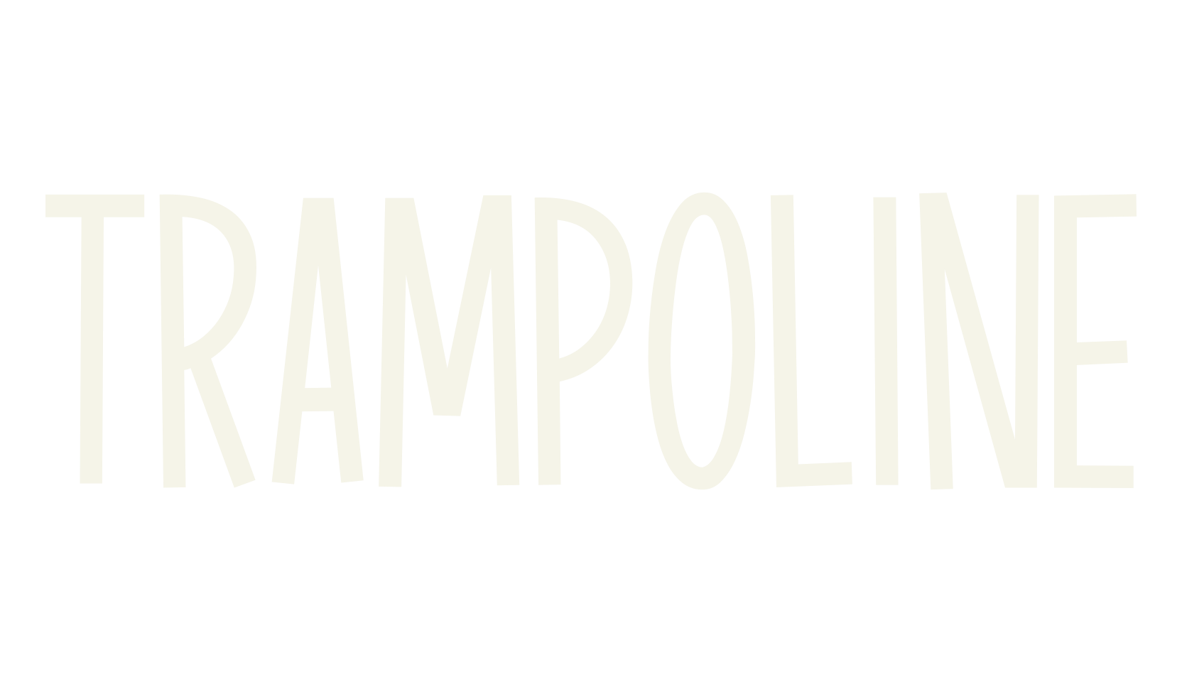 Trampoline, tall font preview