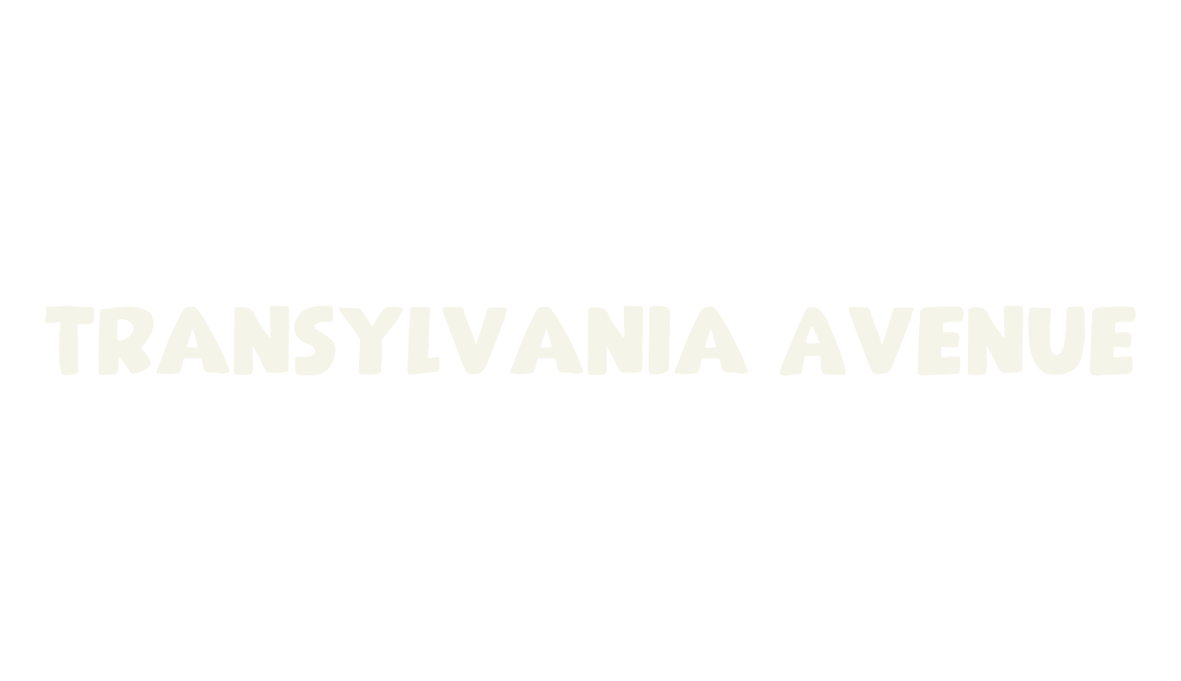 Transylvania Avenue, cool font preview