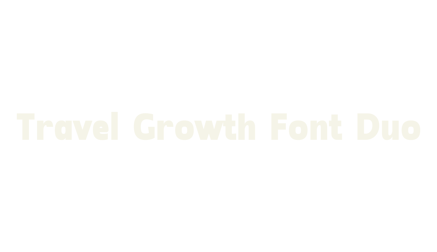 Travel Growth Font Duo, number font preview