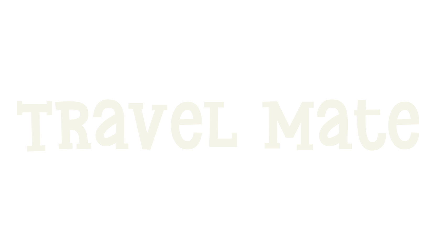 Travel Mate, 1990s font preview