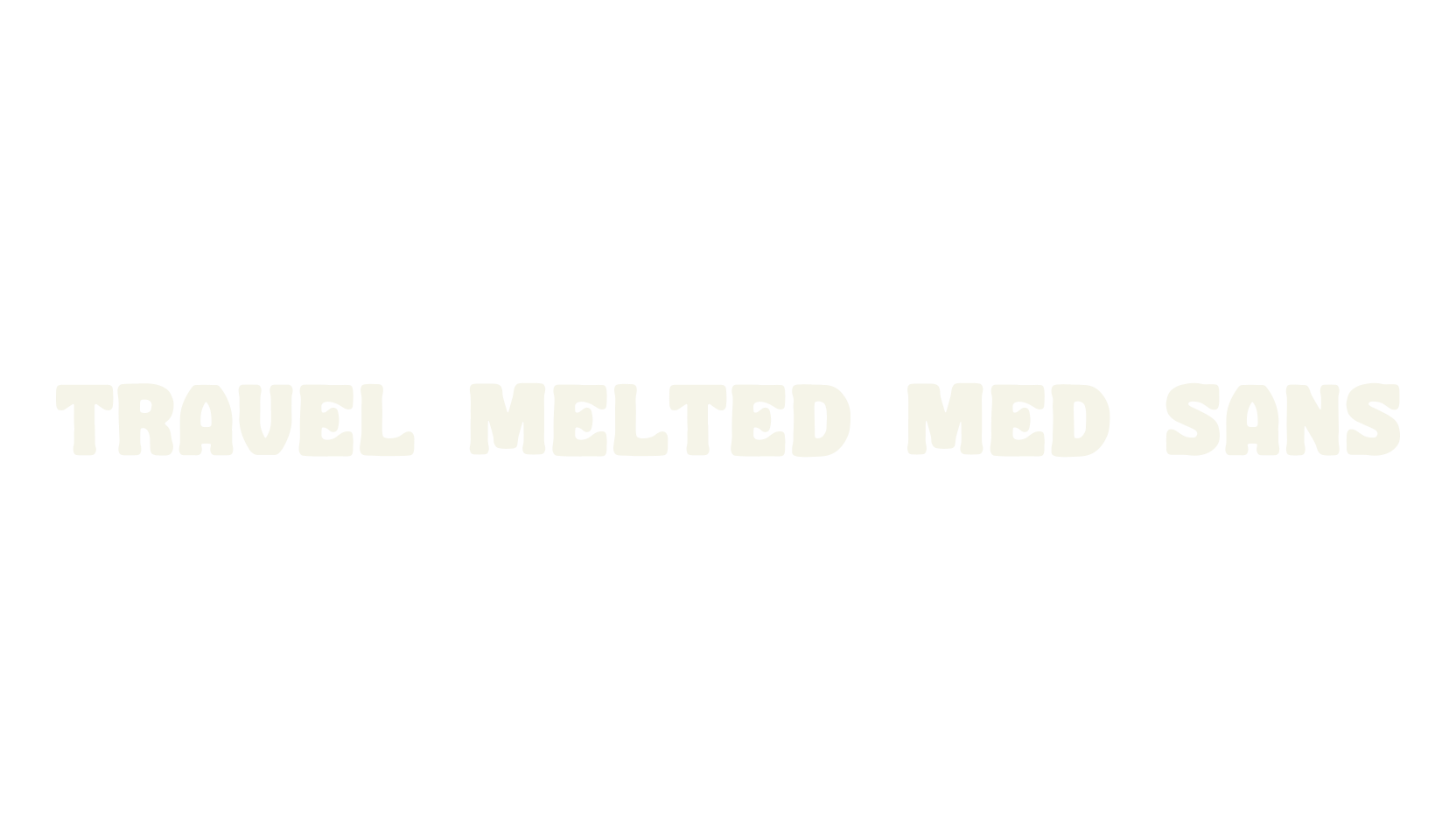 Travel Melted Med Sans, fashion script font preview