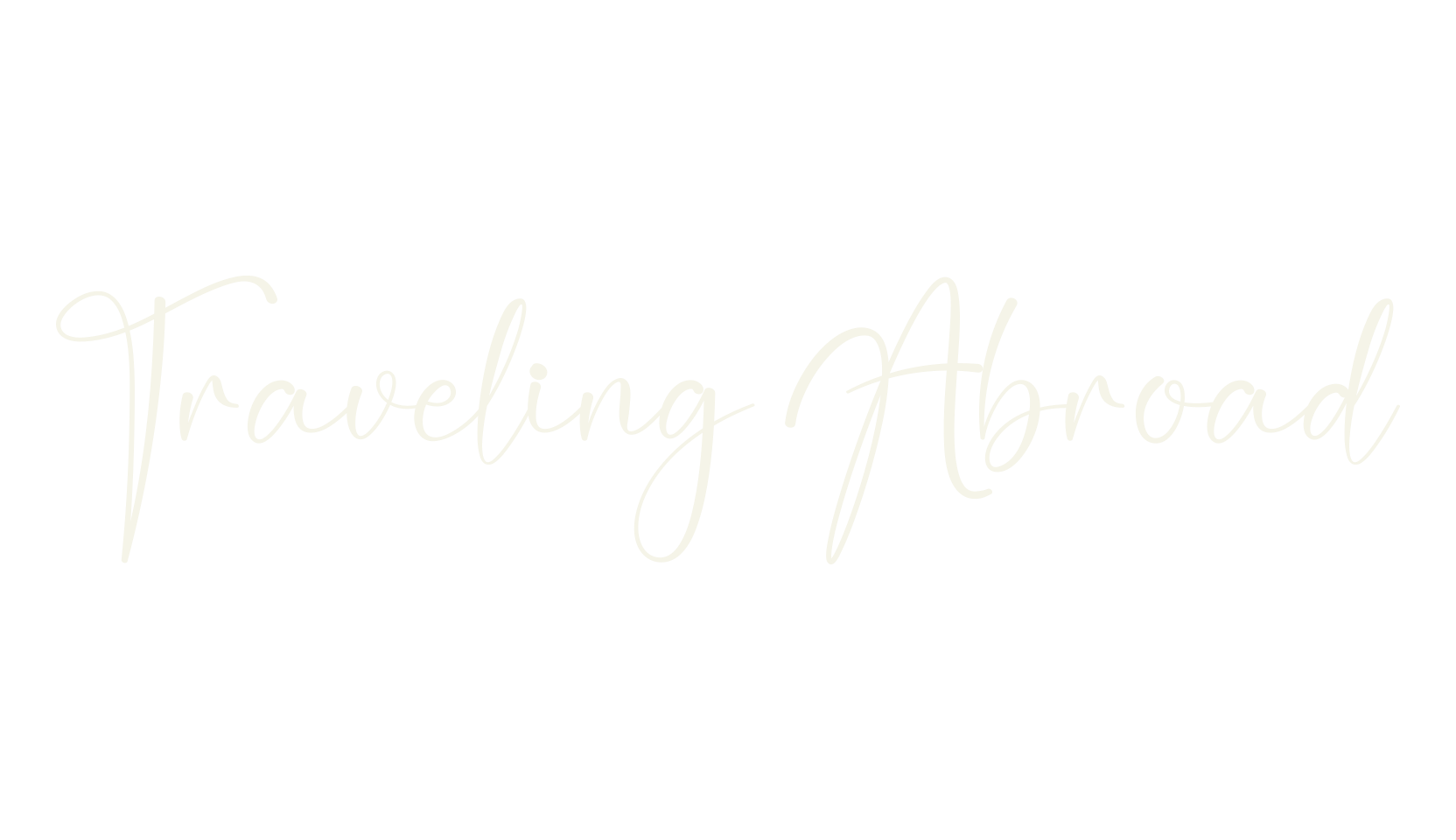 Traveling Abroad, calligraphy font preview