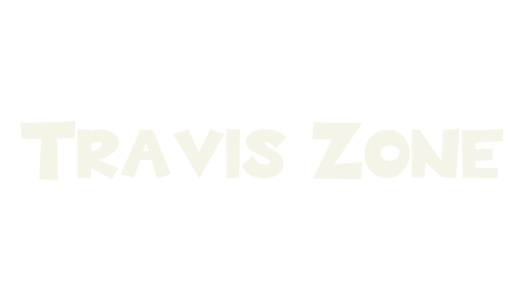 Travis Zone, quirky font preview