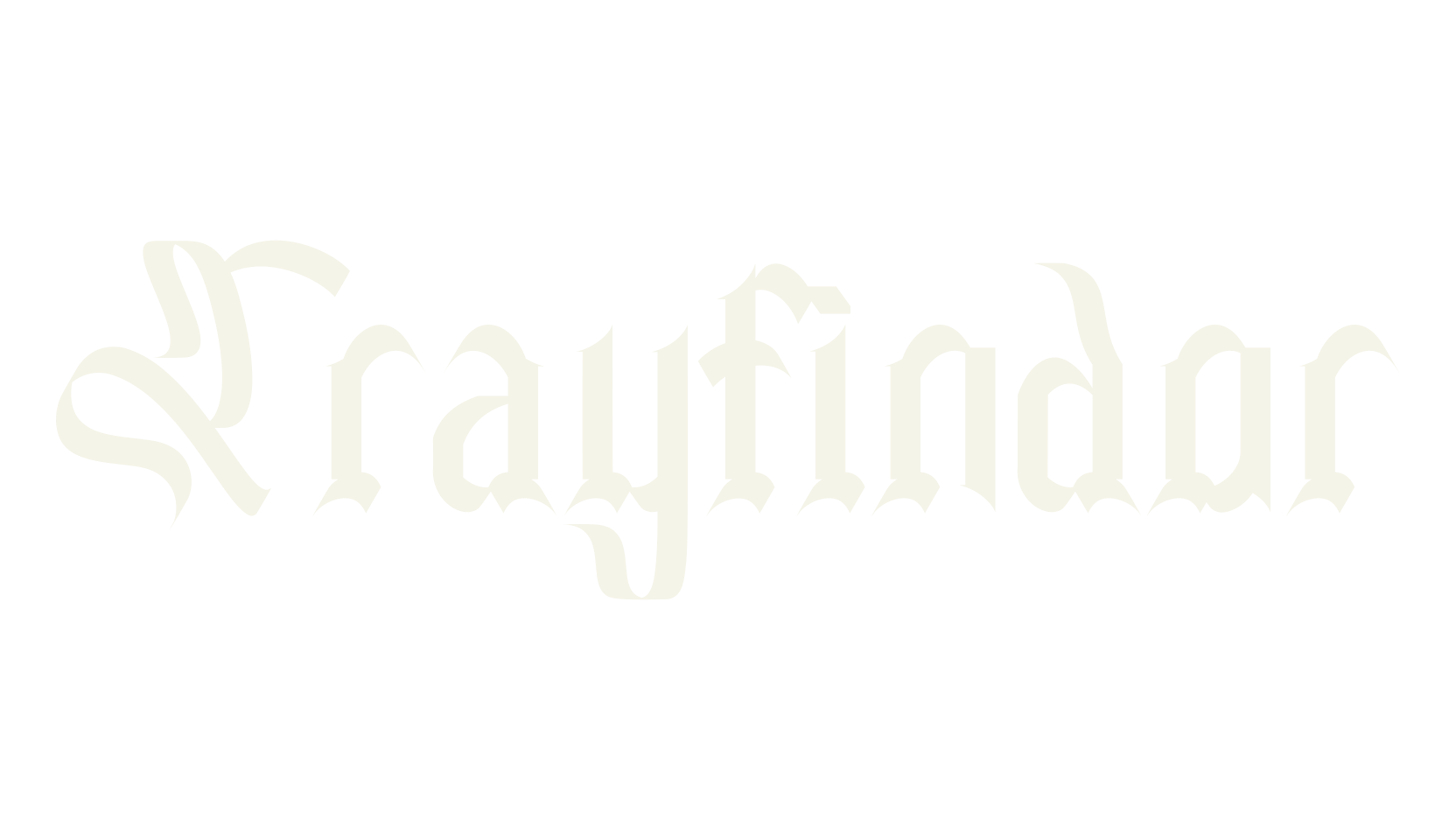 Trayfindor, tattoo font preview