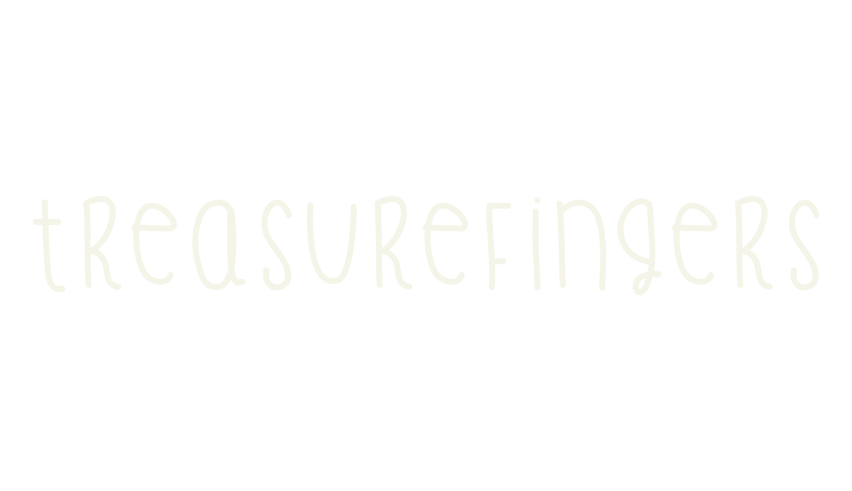 TreasureFingers, handwritten font preview