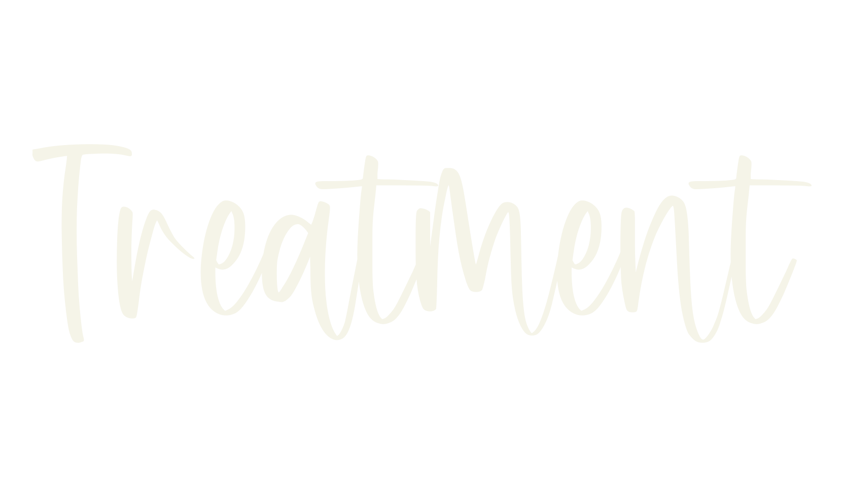 Treatment, handwriting font preview