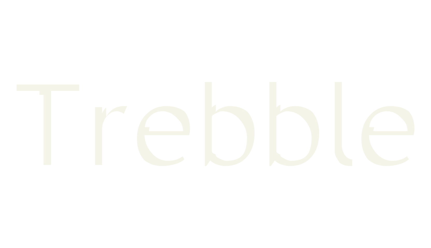 Trebble, basic font preview