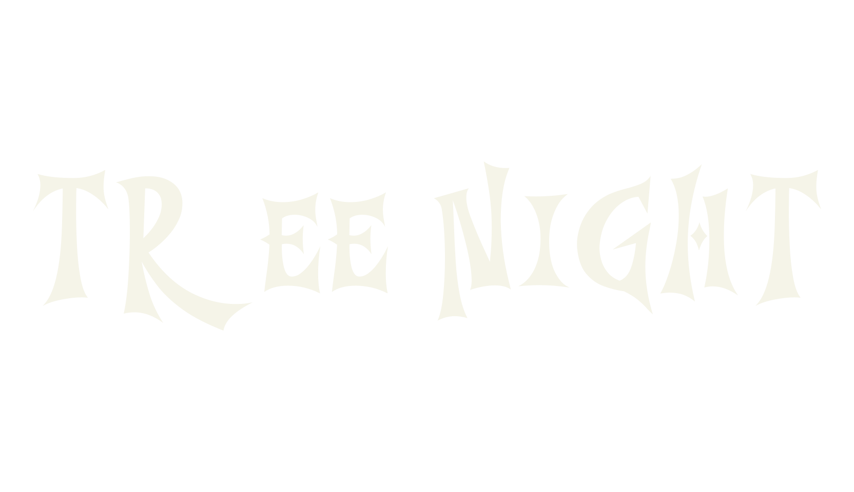 Tree Night, fashion sign font preview