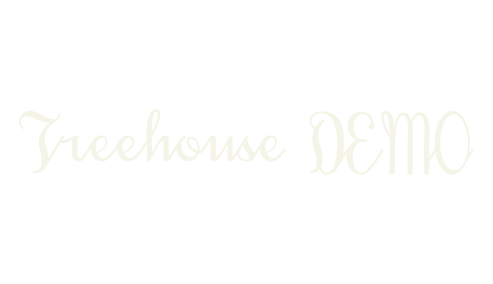Treehouse DEMO, fashion script font preview